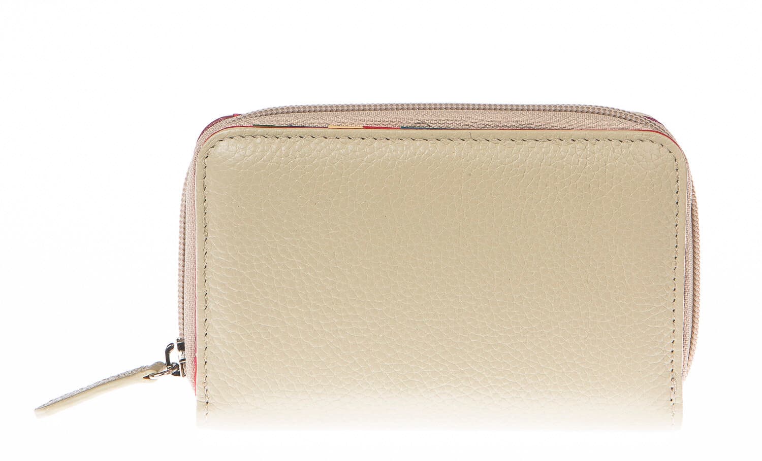 Portafoglio donna in vera pelle tradizionale SANTINI mod LAVANDA colore BEIGE Made in Italy. (Portafoglio)