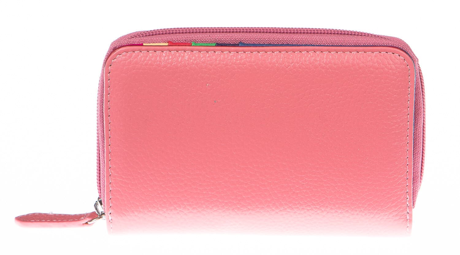 Portafoglio donna in vera pelle tradizionale SANTINI mod LAVANDA colore ROSA Made in Italy. (Portafoglio