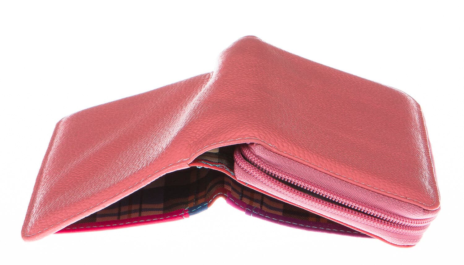 Portafoglio donna in vera pelle tradizionale SANTINI mod CAMOMILLA colore ROSA Made in Italy. (Portafoglio)