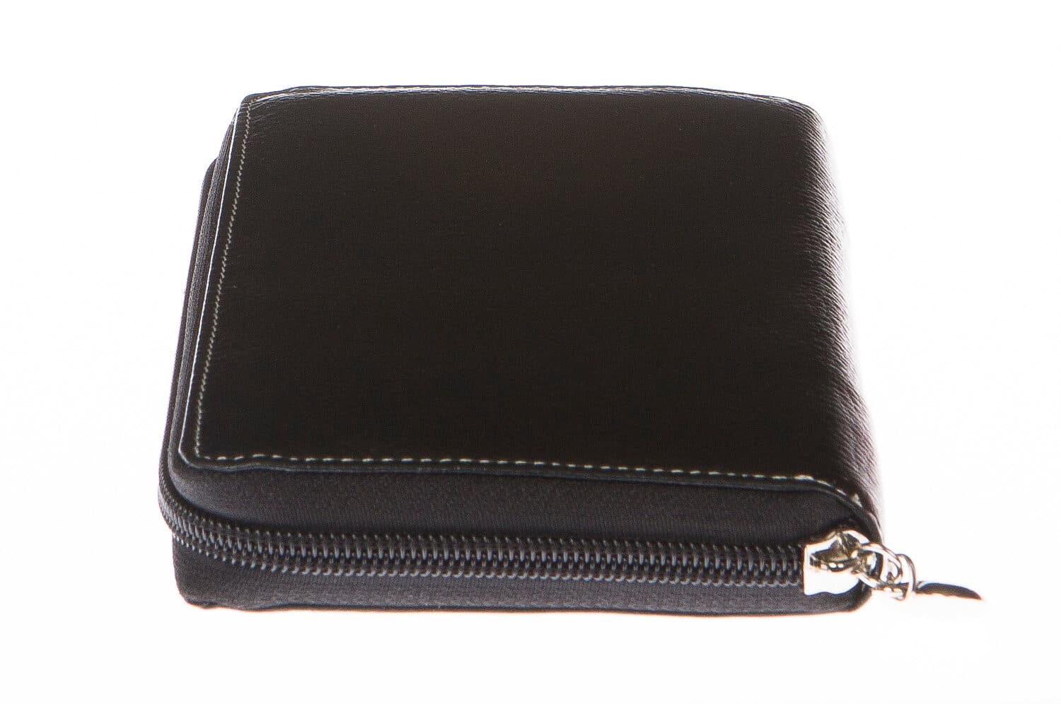 Portafoglio donna in vera pelle tradizionale SANTINI mod BIANCOSPINO colore NERO Made in Italy. (Portafoglio)