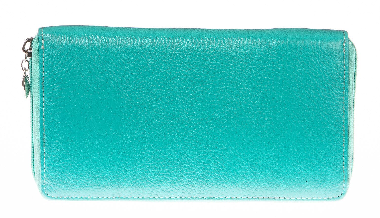 Portafoglio donna in vera pelle tradizionale SANTINI mod BIANCOSPINO colore AZZURRO Made in Italy. (Portafoglio
