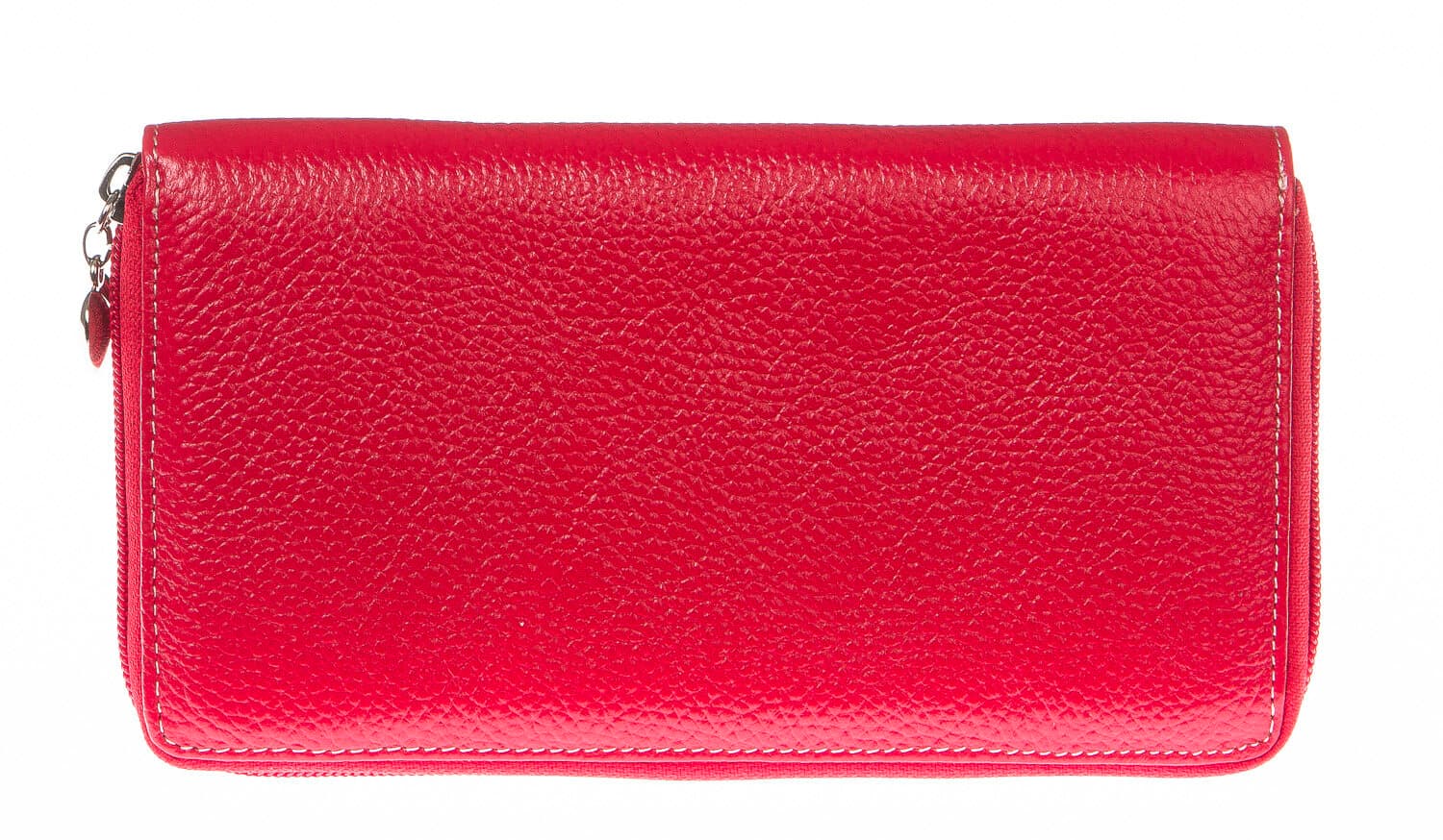 Portafoglio donna in vera pelle tradizionale SANTINI mod BIANCOSPINO colore ROSSO Made in Italy. (Portafoglio