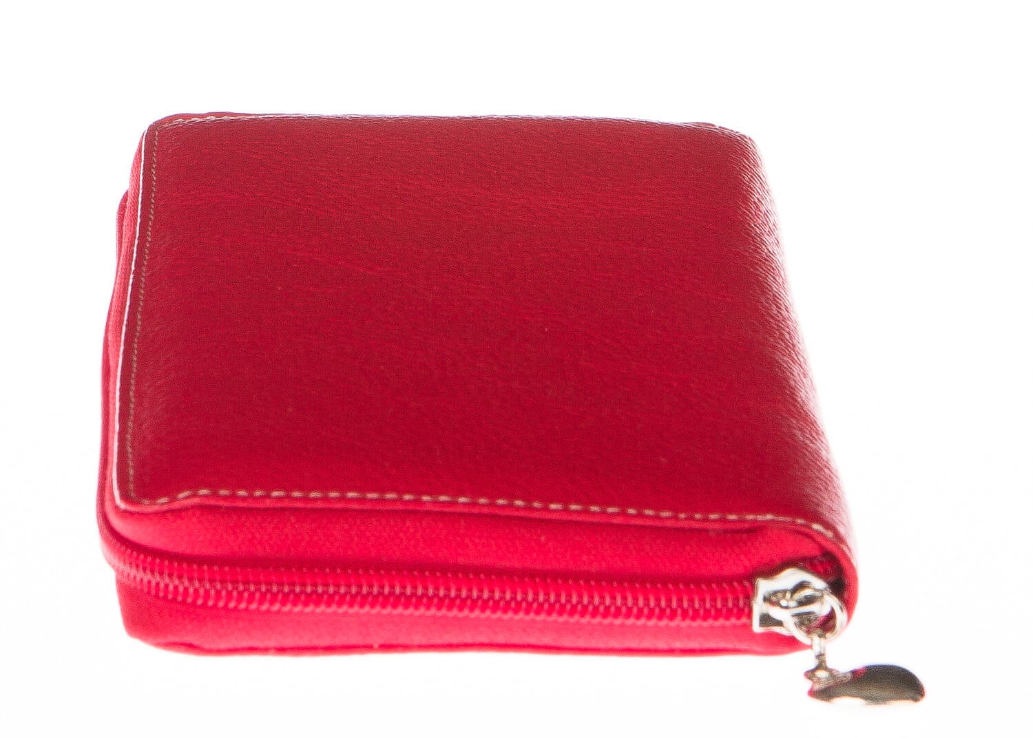 Portafoglio donna in vera pelle tradizionale SANTINI mod BIANCOSPINO colore ROSSO Made in Italy. (Portafoglio