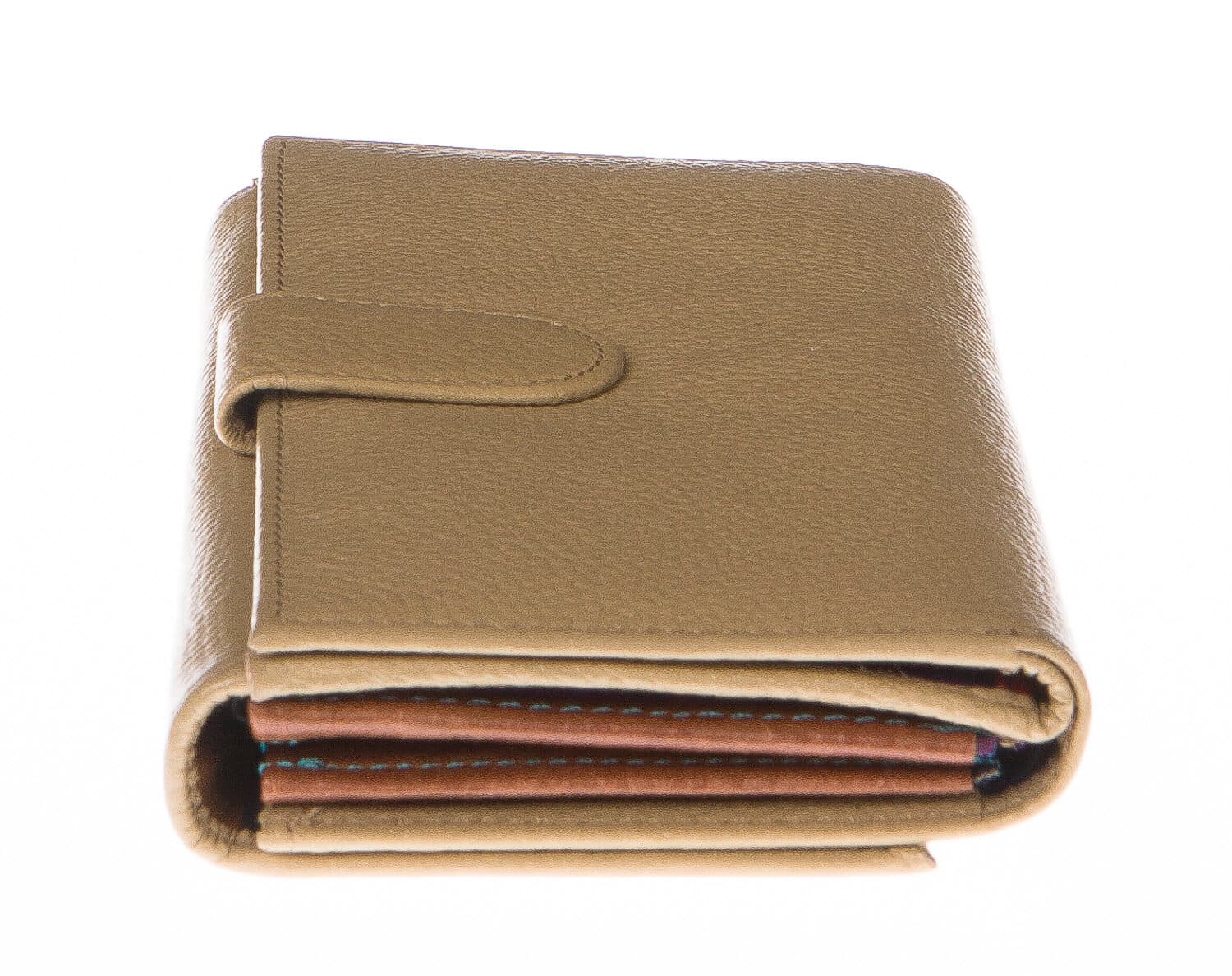 Portafoglio donna in vera pelle tradizionale SANTINI mod ORCHIDEA colore BEIGE Made in Italy.