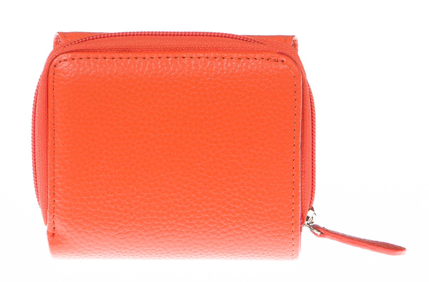 Portafoglio donna in vera pelle tradizionale SANTINI mod BEGONIA colore ARANCIO Made in Italy. (Portafoglio)