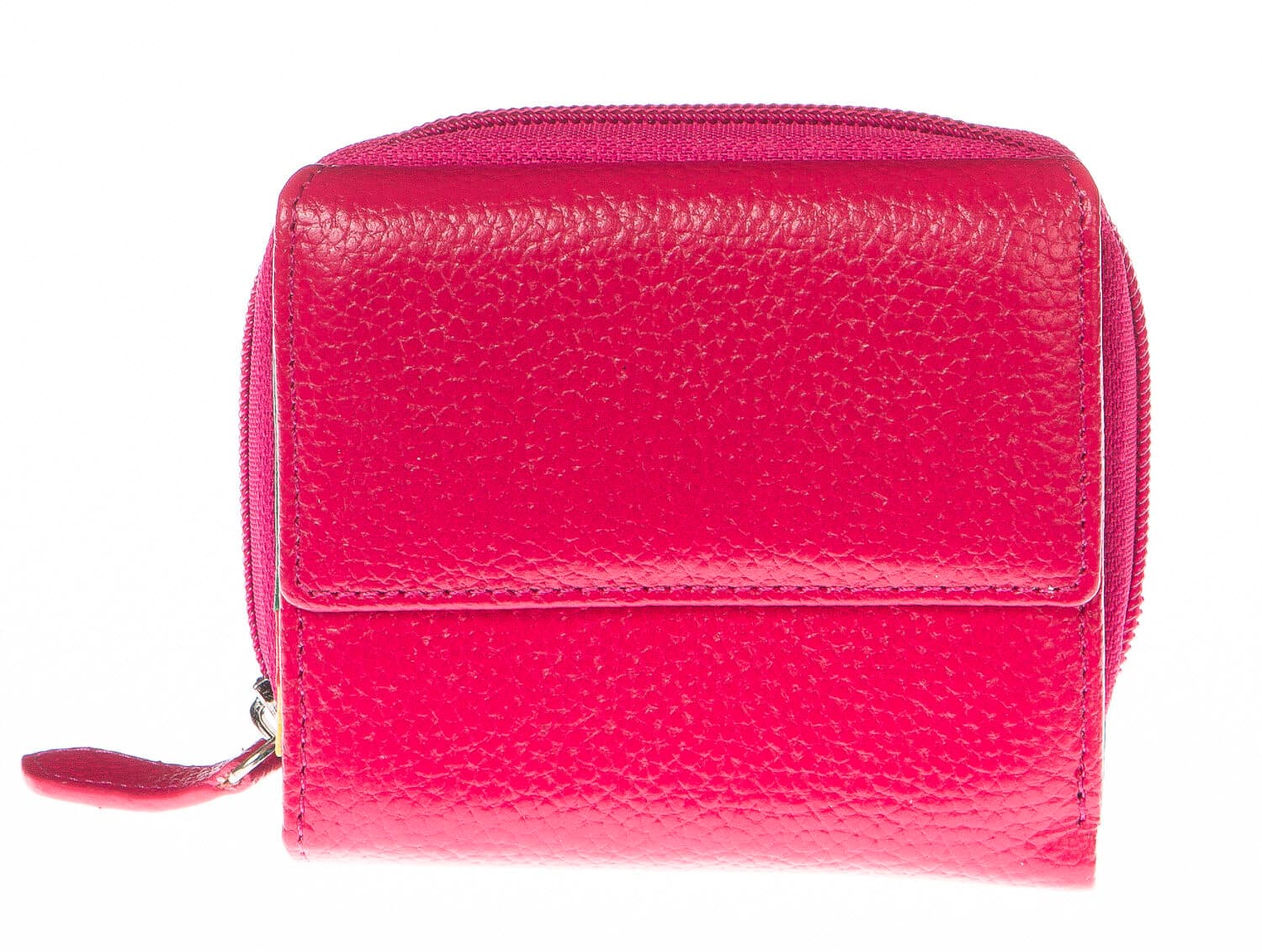 Portafoglio donna in vera pelle tradizionale SANTINI mod BEGONIA colore FUCSIA Made in Italy. (Portafoglio)