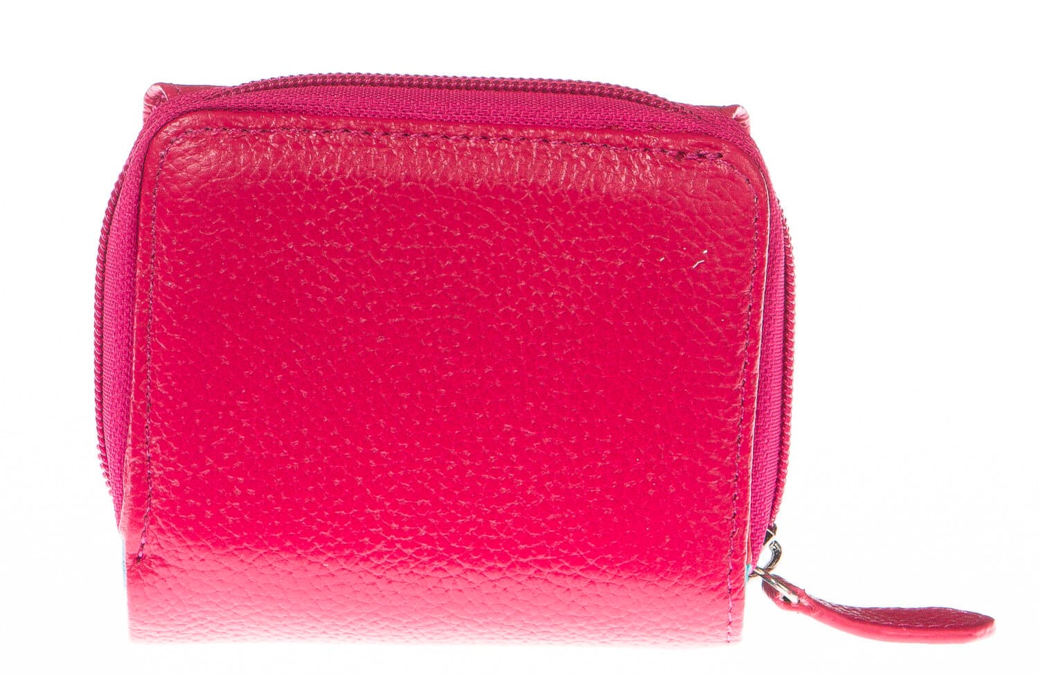 Portafoglio donna in vera pelle tradizionale SANTINI mod BEGONIA colore FUCSIA Made in Italy. (Portafoglio)