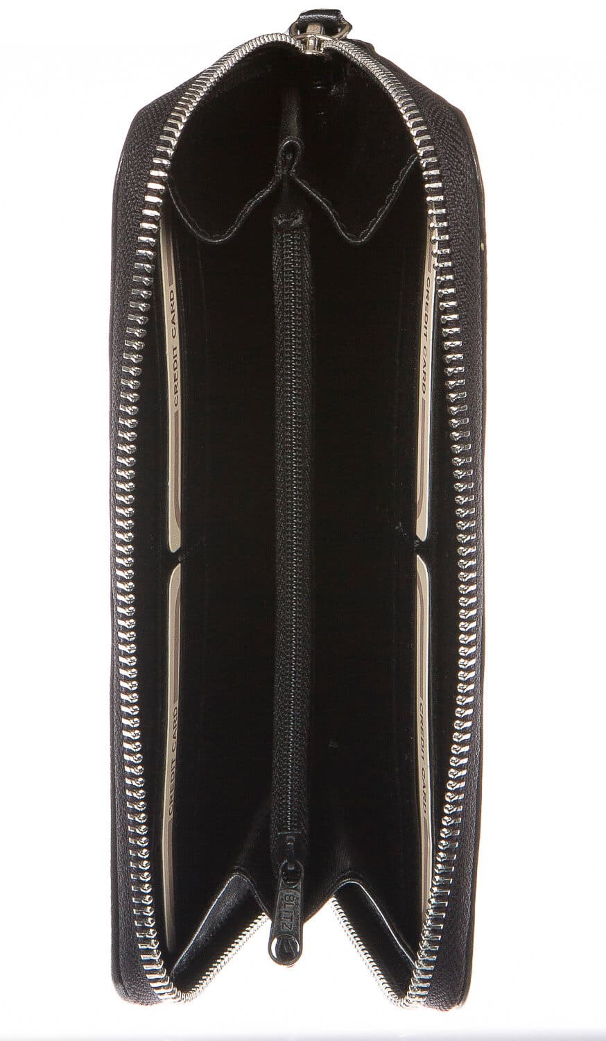 Portafoglio uomo / donna in vera pelle tradizionale SANTINI mod MUGHETTO colore NERO Made in Italy.