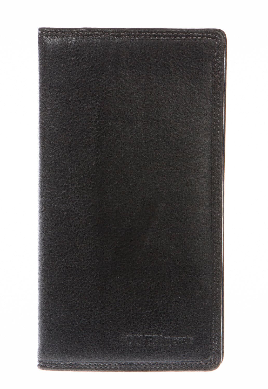 Portafoglio uomo / donna in vera pelle sauvage COVERI mod CARDO colore NERO Made in Italy.