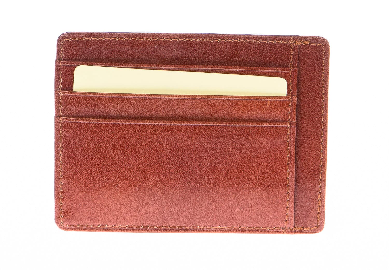 Porta tessere - carte di credito uomo / donna in vera pelle tradizionale SANTINI, mod POLONIA, colore MARRONE, Made in Italy.