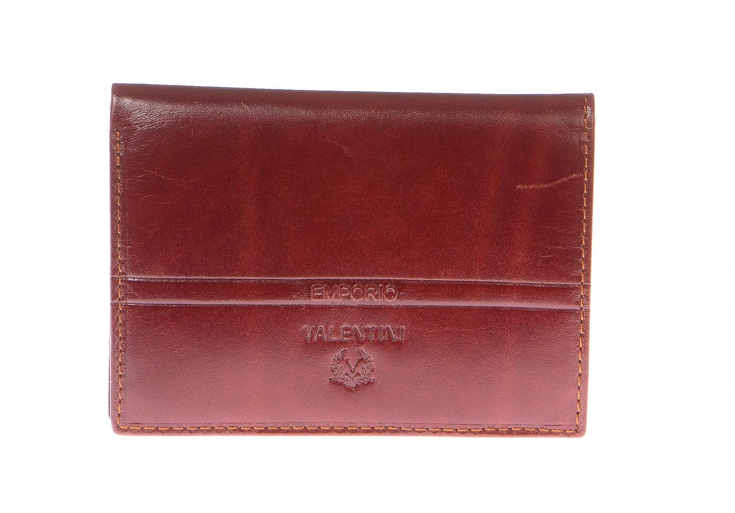 Porta tessere - carte di credito uomo / donna in vera pelle tradizionale SANTINI, mod SVEZIA, colore MARRONE, Made in Italy.