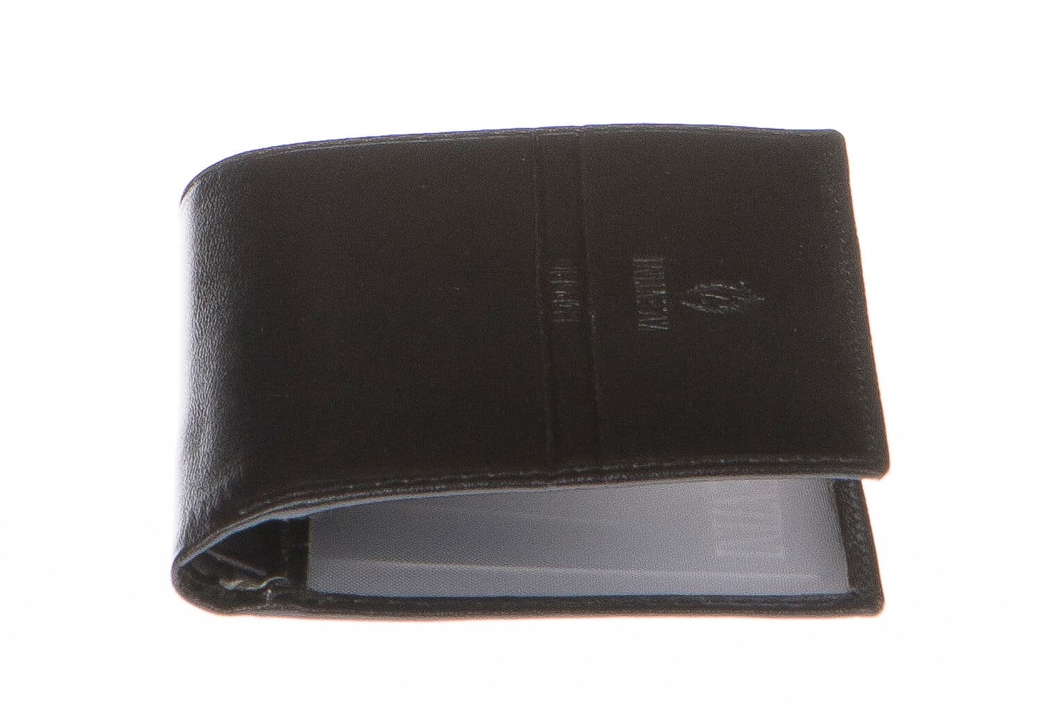 Porta tessere - carte di credito uomo / donna in vera pelle tradizionale SANTINI, mod SVEZIA, colore NERO, Made in Italy.