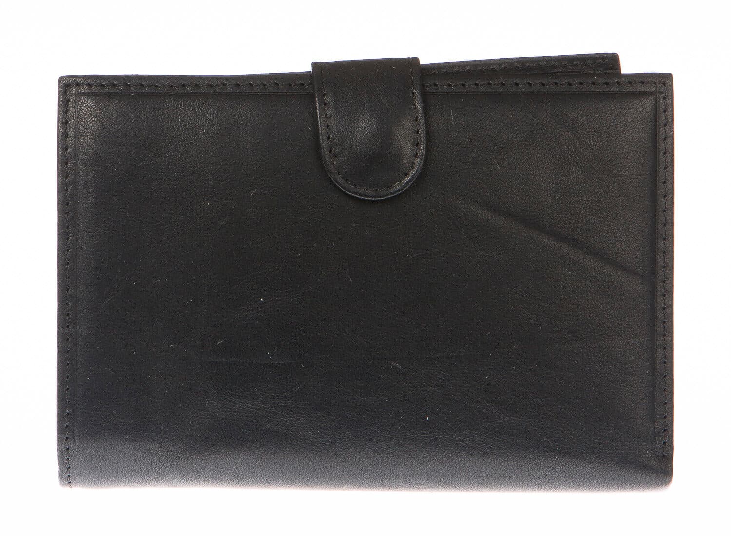 Portafoglio uomo in vera pelle tradizionale SANTINI, mod BULGARIA, colore NERO, Made in Italy.