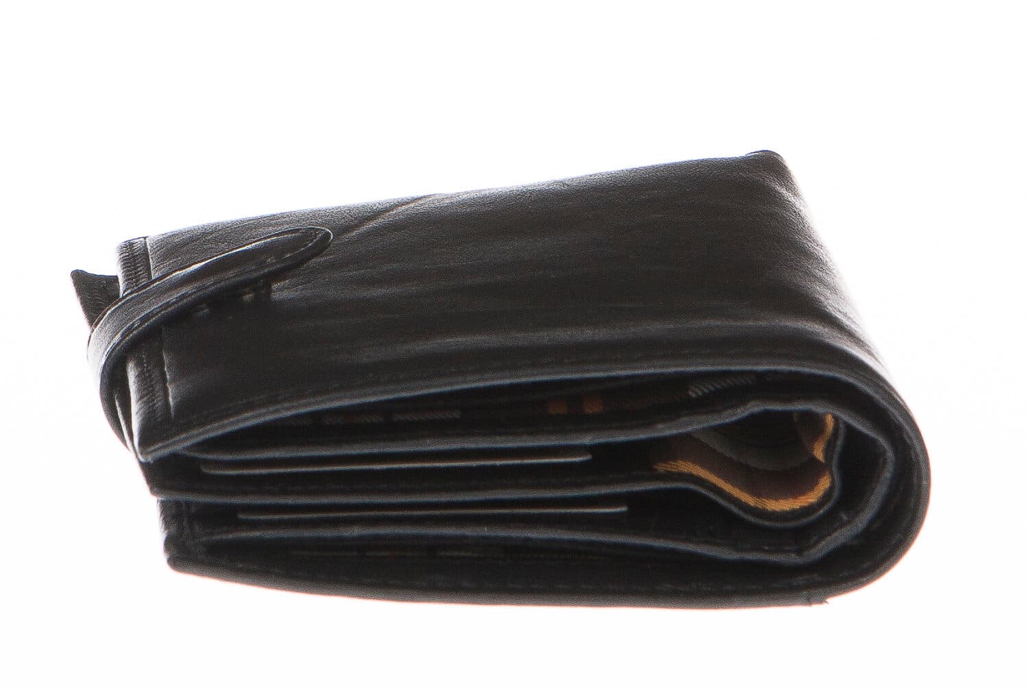 Portafoglio uomo in vera pelle tradizionale SANTINI, mod BULGARIA, colore NERO, Made in Italy.