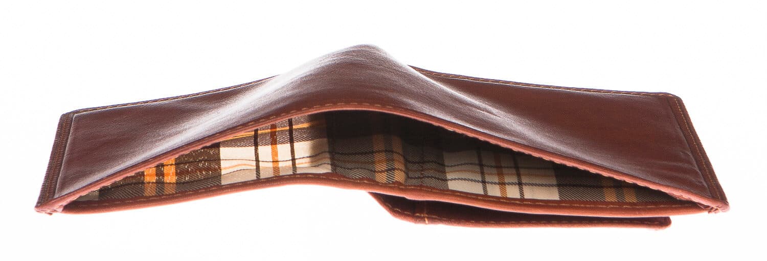 Portafoglio uomo in vera pelle tradizionale SANTINI, mod CANADA, colore MARRONE, Made in Italy.