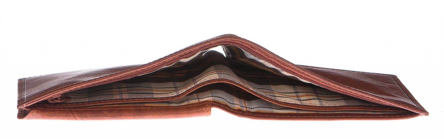 Portafoglio uomo in vera pelle tradizionale SANTINI, mod SERBIA, colore MARRONE, Made in Italy.