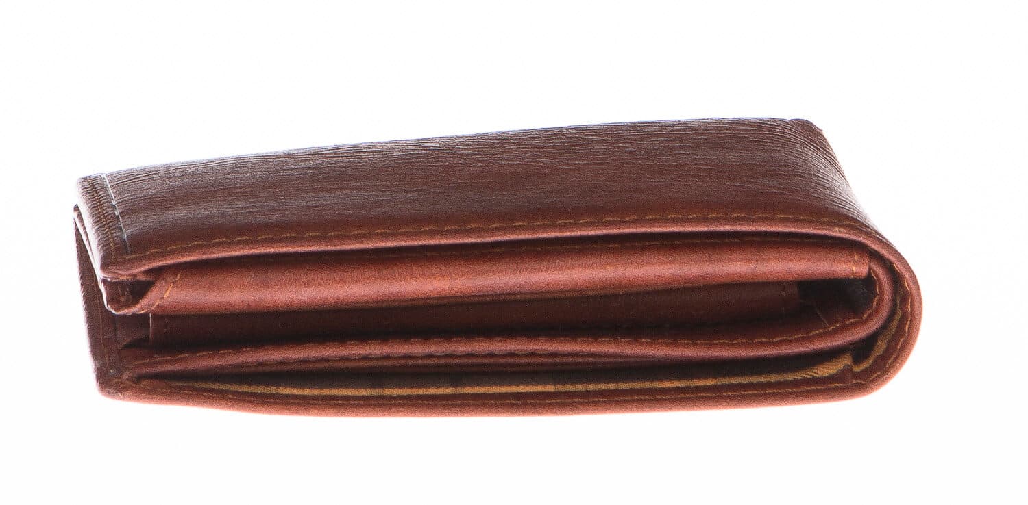 Portafoglio uomo in vera pelle tradizionale SANTINI, mod UNGHERIA, colore MARRONE, Made in Italy.