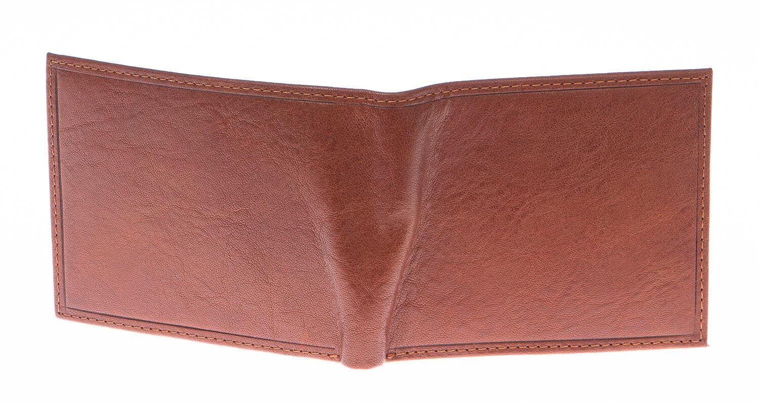 Portafoglio uomo in vera pelle tradizionale SANTINI, mod VENEZUELA, colore MARRONE, Made in Italy.