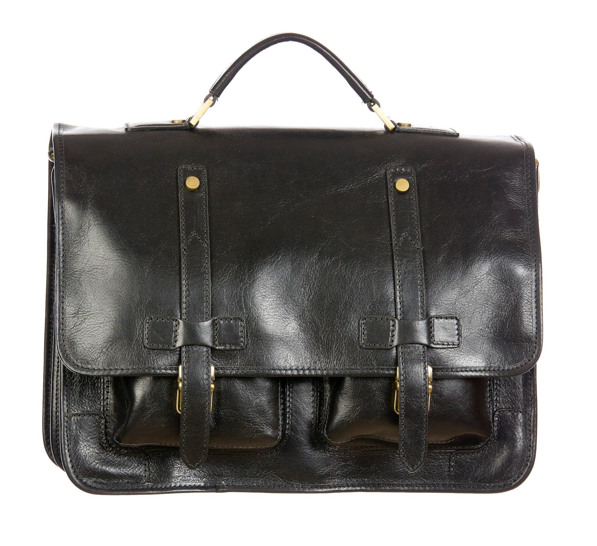 ERNESTO: cartella /borsa ufficio uomo, in cuoio, colore: NERO, Made in Italy