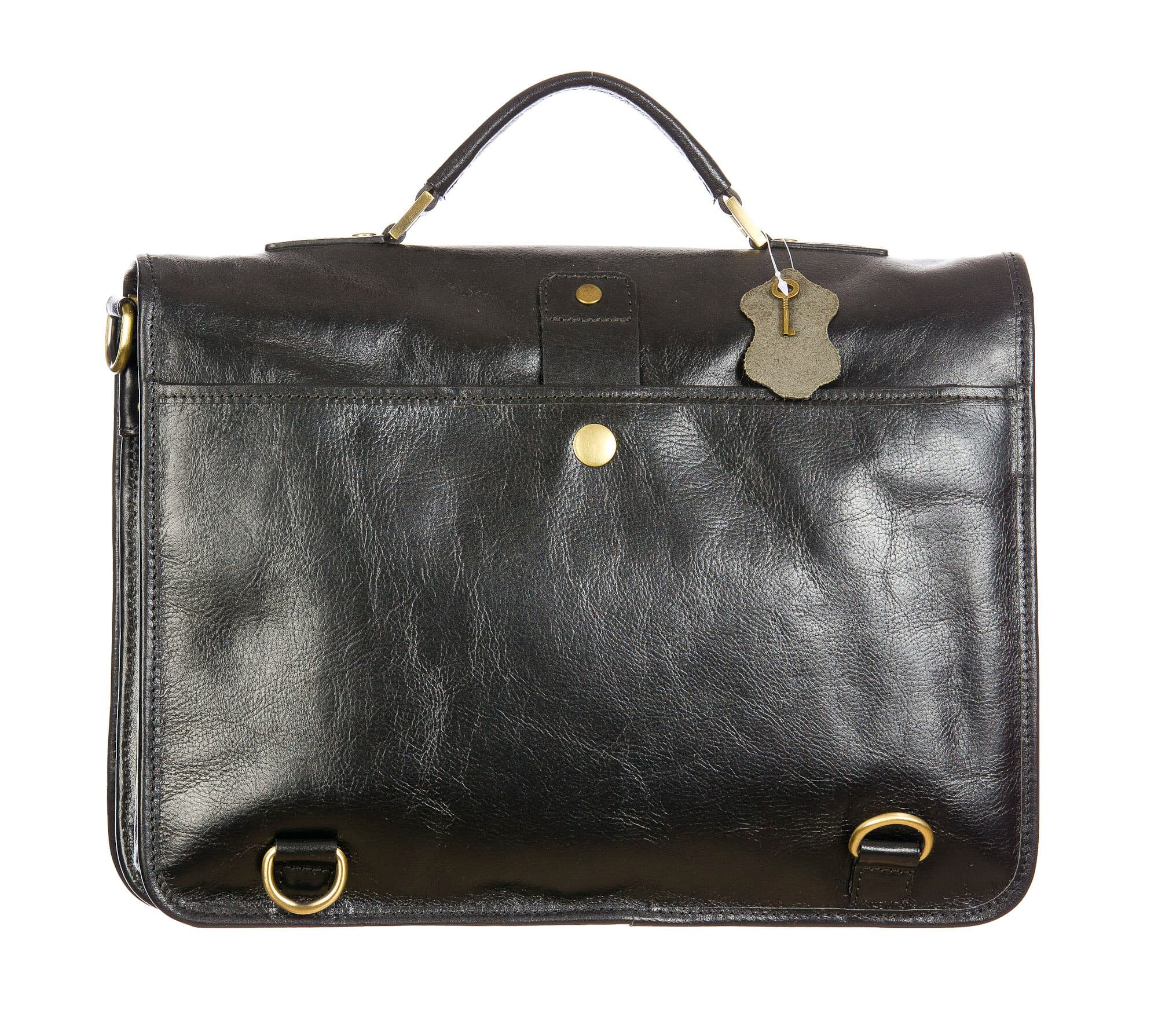 ERNESTO: cartella /borsa ufficio uomo, in cuoio, colore: NERO, Made in Italy