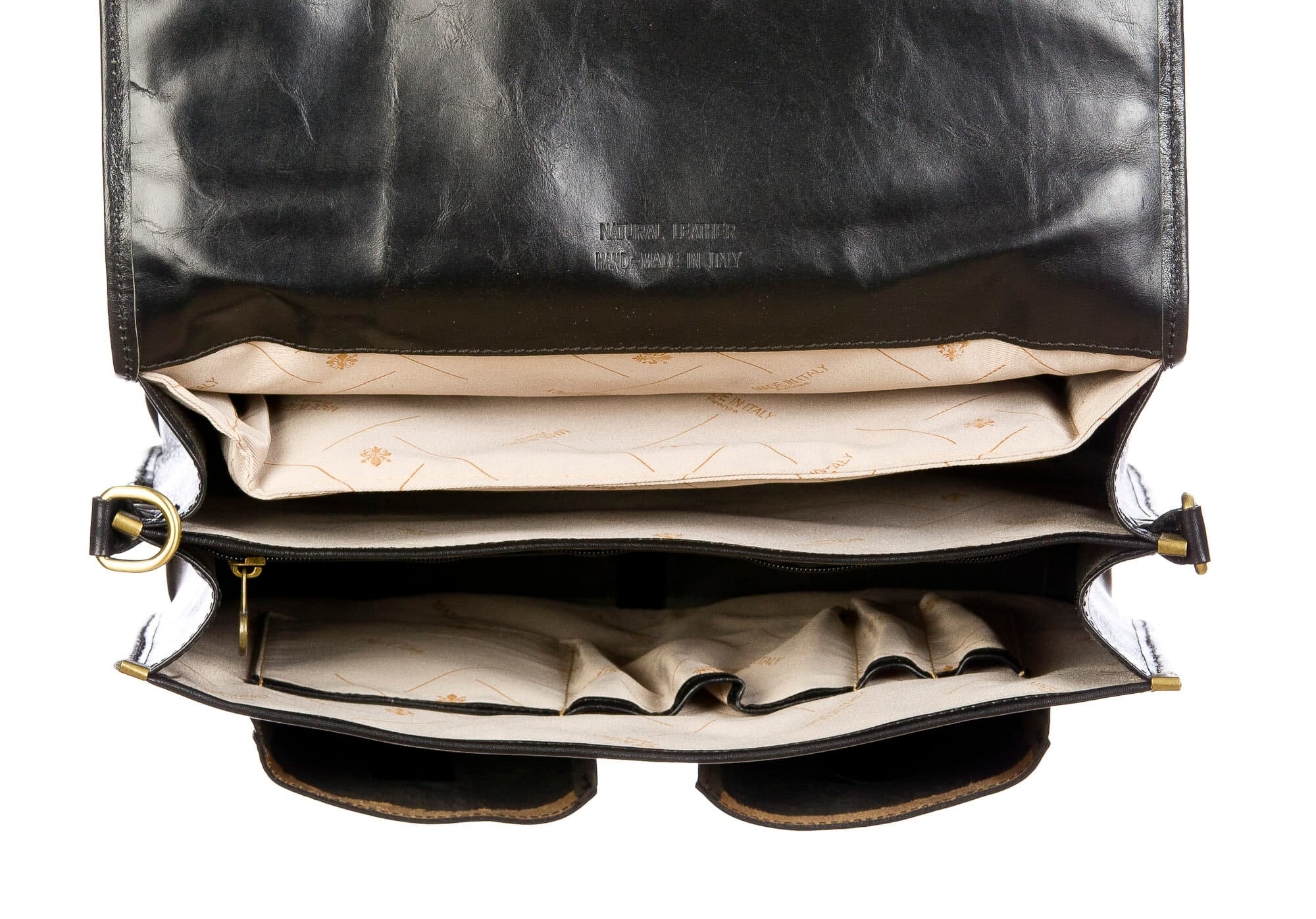 ERNESTO: cartella /borsa ufficio uomo, in cuoio, colore: NERO, Made in Italy