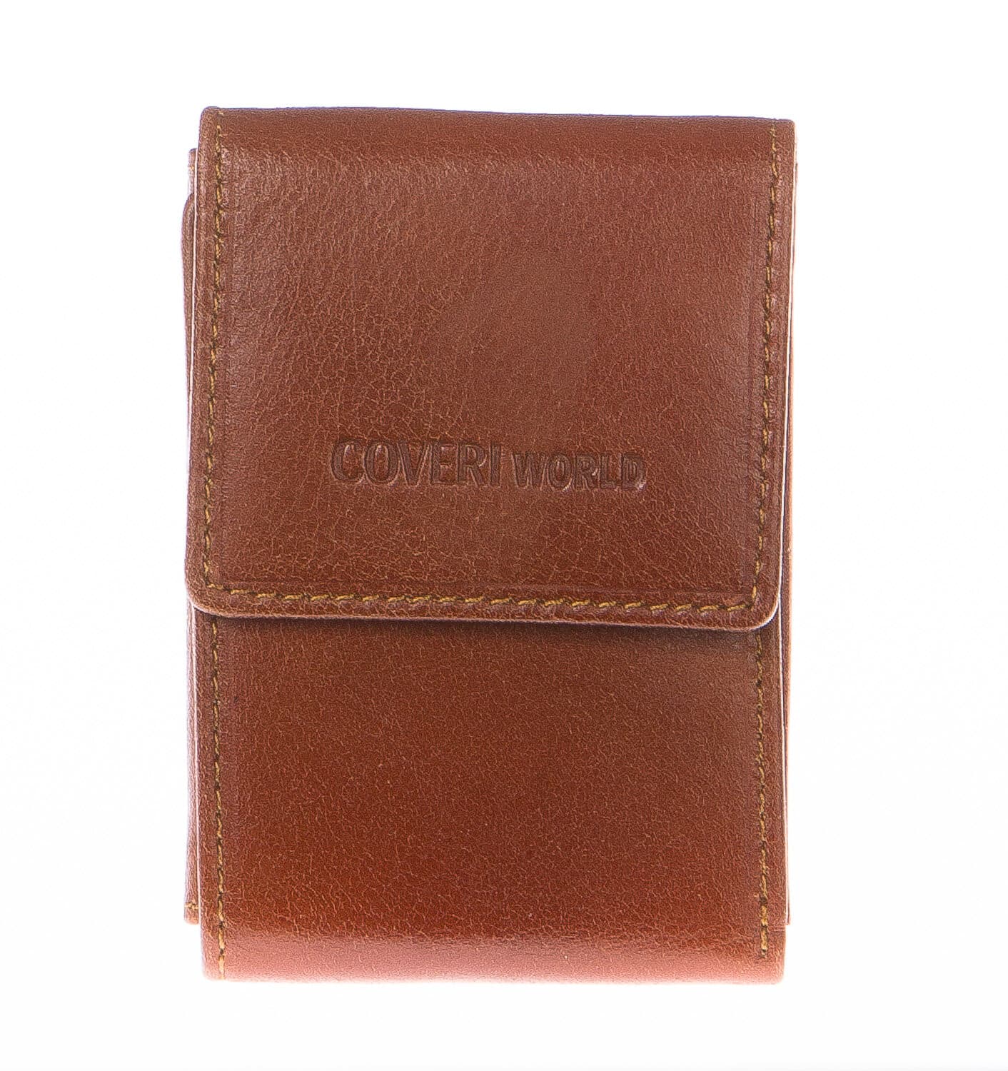 Portafoglio uomo in vera pelle sauvage COVERI, mod ARMENIA, colore MARRONE Made in Italy.
