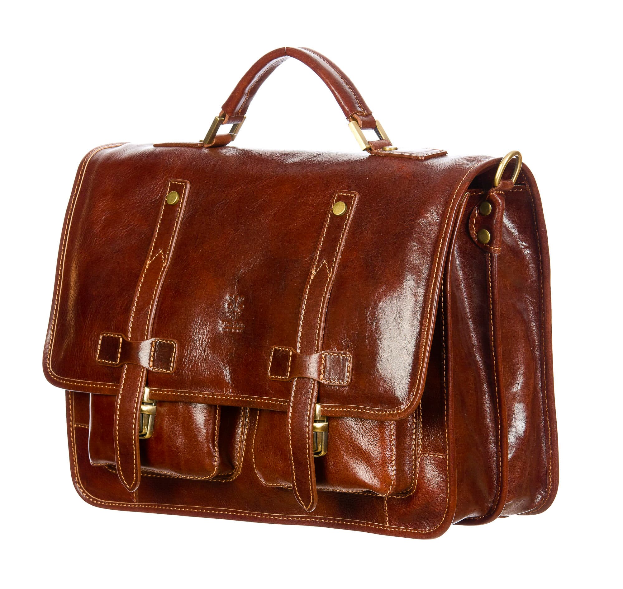 ERNESTO: cartella /borsa, zaino ufficio uomo, in cuoio, colore: MARRONE, Made in Italy