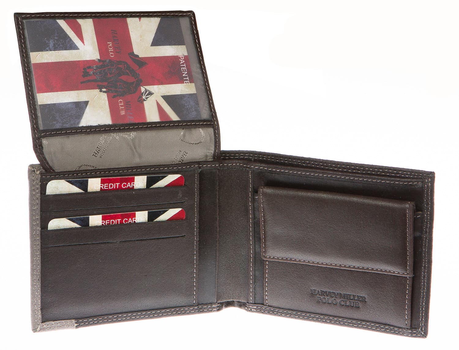 Portafoglio uomo in vera pelle nubuck HARVEY MILLER, mod LIECHTENSTEIN, colore NERO Made in Italy.