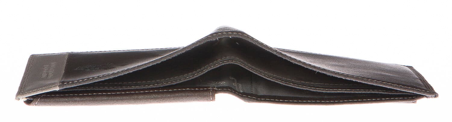 Portafoglio uomo in vera pelle nubuck HARVEY MILLER, mod LIECHTENSTEIN, colore NERO Made in Italy.