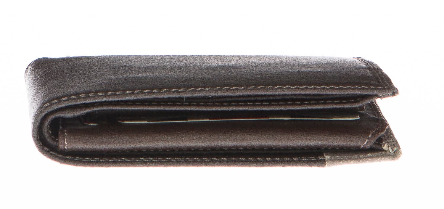Portafoglio uomo in vera pelle nubuck HARVEY MILLER, mod LIECHTENSTEIN, colore NERO Made in Italy.