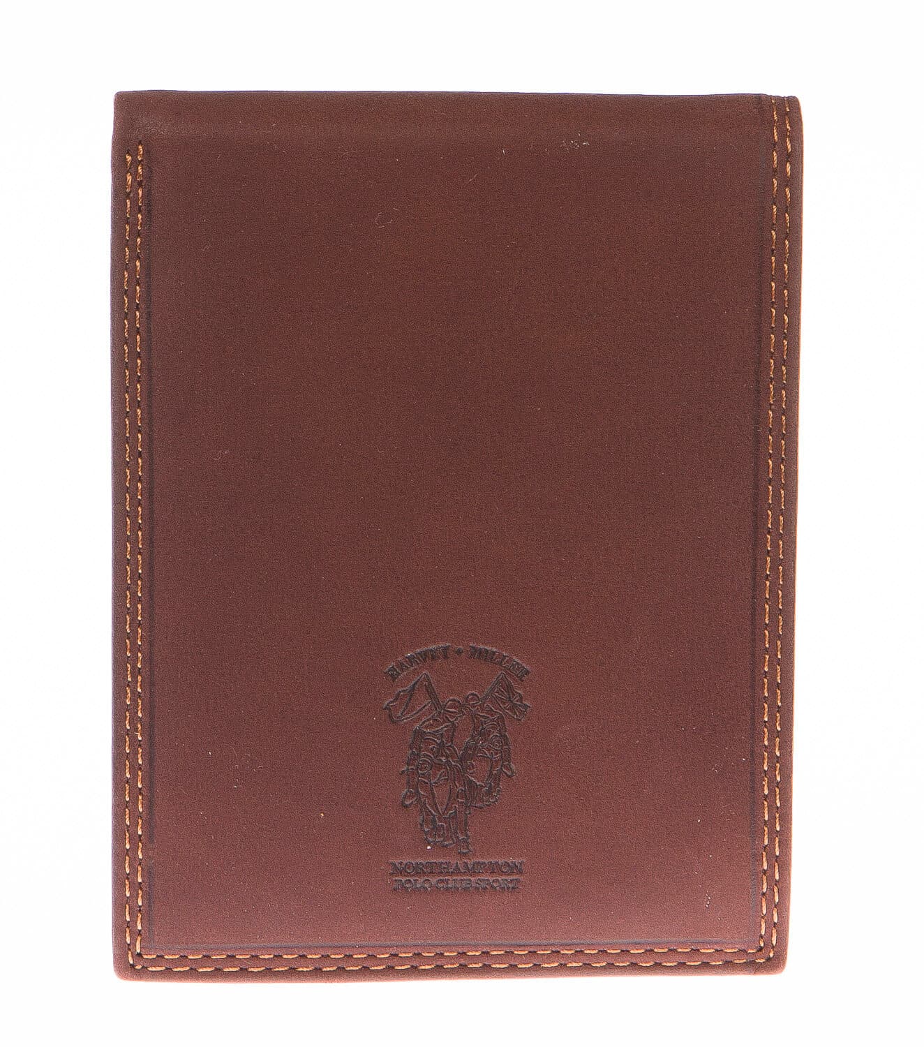 Portafoglio uomo in vera pelle nubuck HARVEY MILLER, mod MADAGASCAR, colore MARRONE Made in Italy.