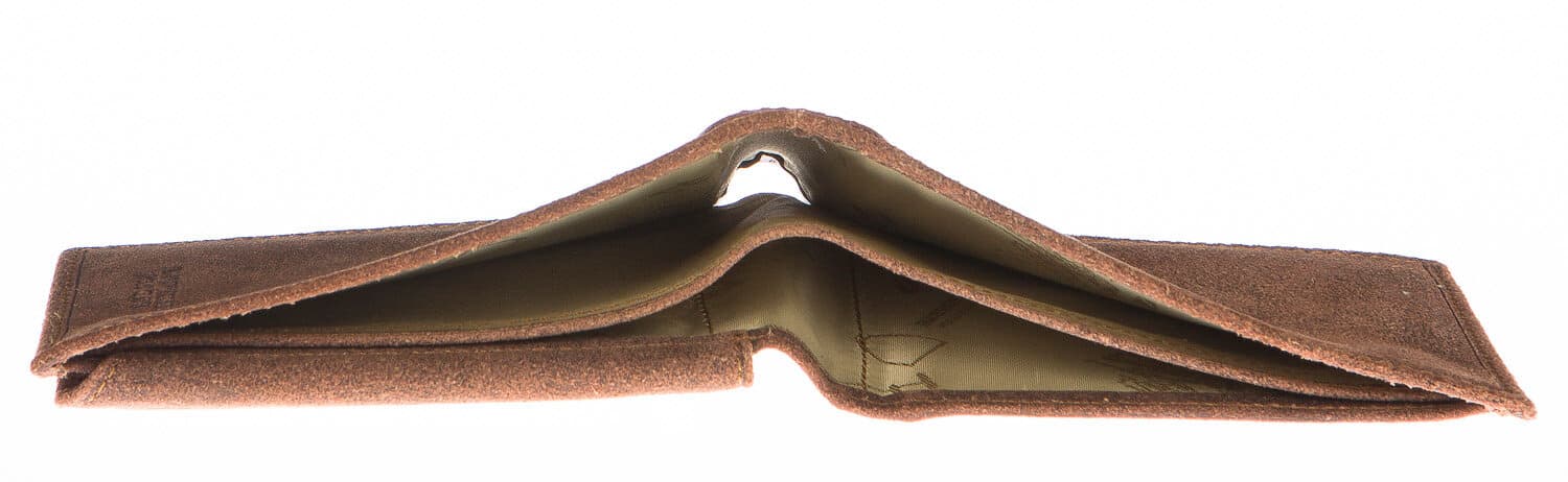 Portafoglio uomo in vera pelle nubuck HARVEY MILLER, mod GIAMAICA, colore TESTA DI MORO Made in Italy.