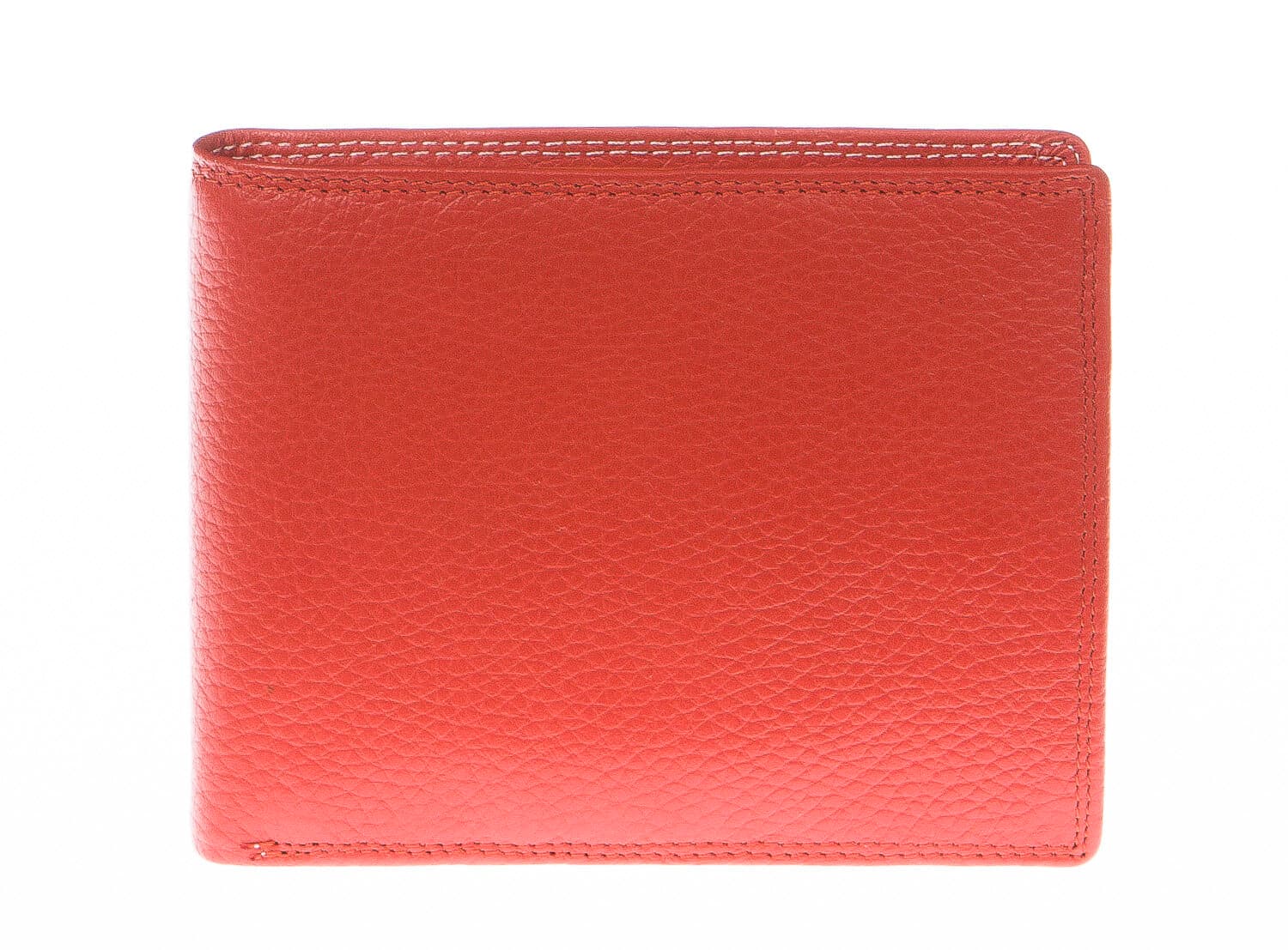 Portafoglio uomo in vera pelle tradizionale SANTINI, mod SLOVACCHIA, colore ARANCIO Made in Italy.