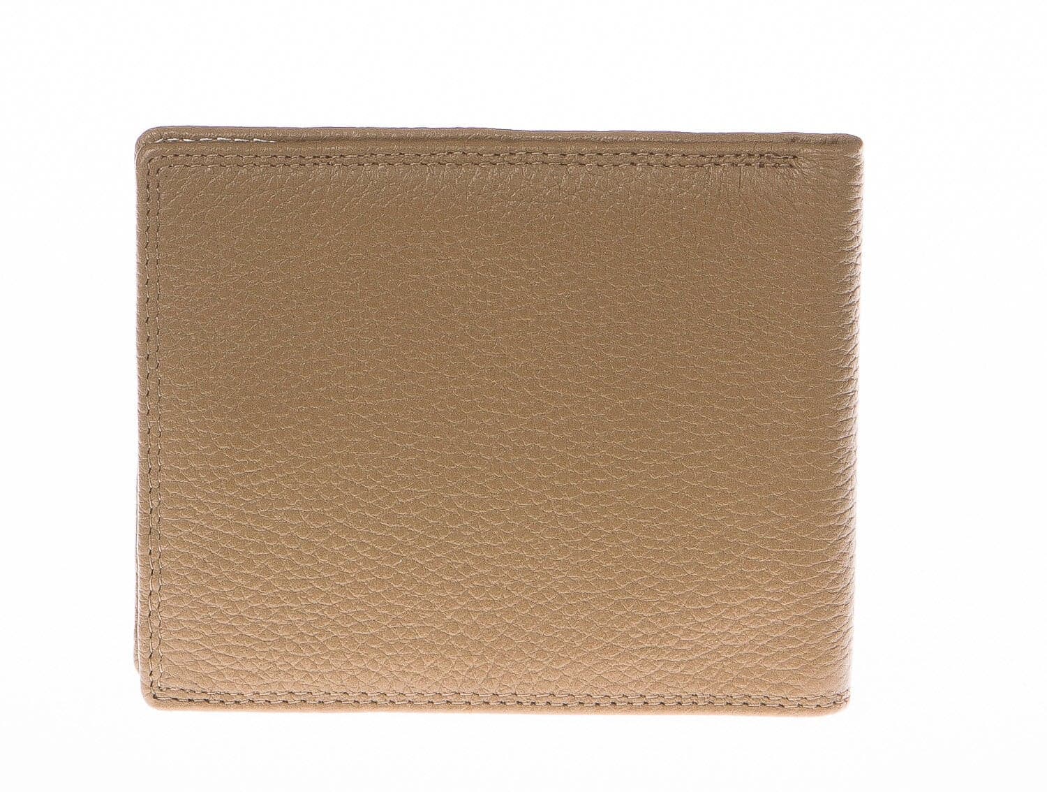 Portafoglio uomo in vera pelle tradizionale SANTINI, mod SLOVACCHIA, colore TAUPE Made in Italy. (Portafoglio)