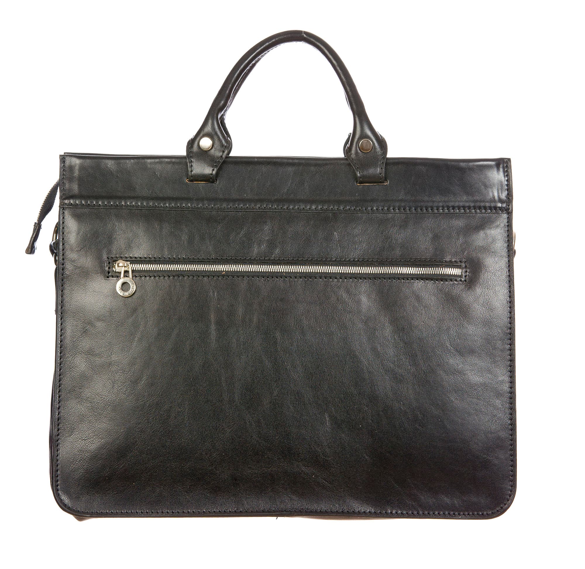 EMIDIO : cartella ufficio / borsa lavoro, uomo / donna, in cuoio, colore : NERO, Made in Italy (Borsa)