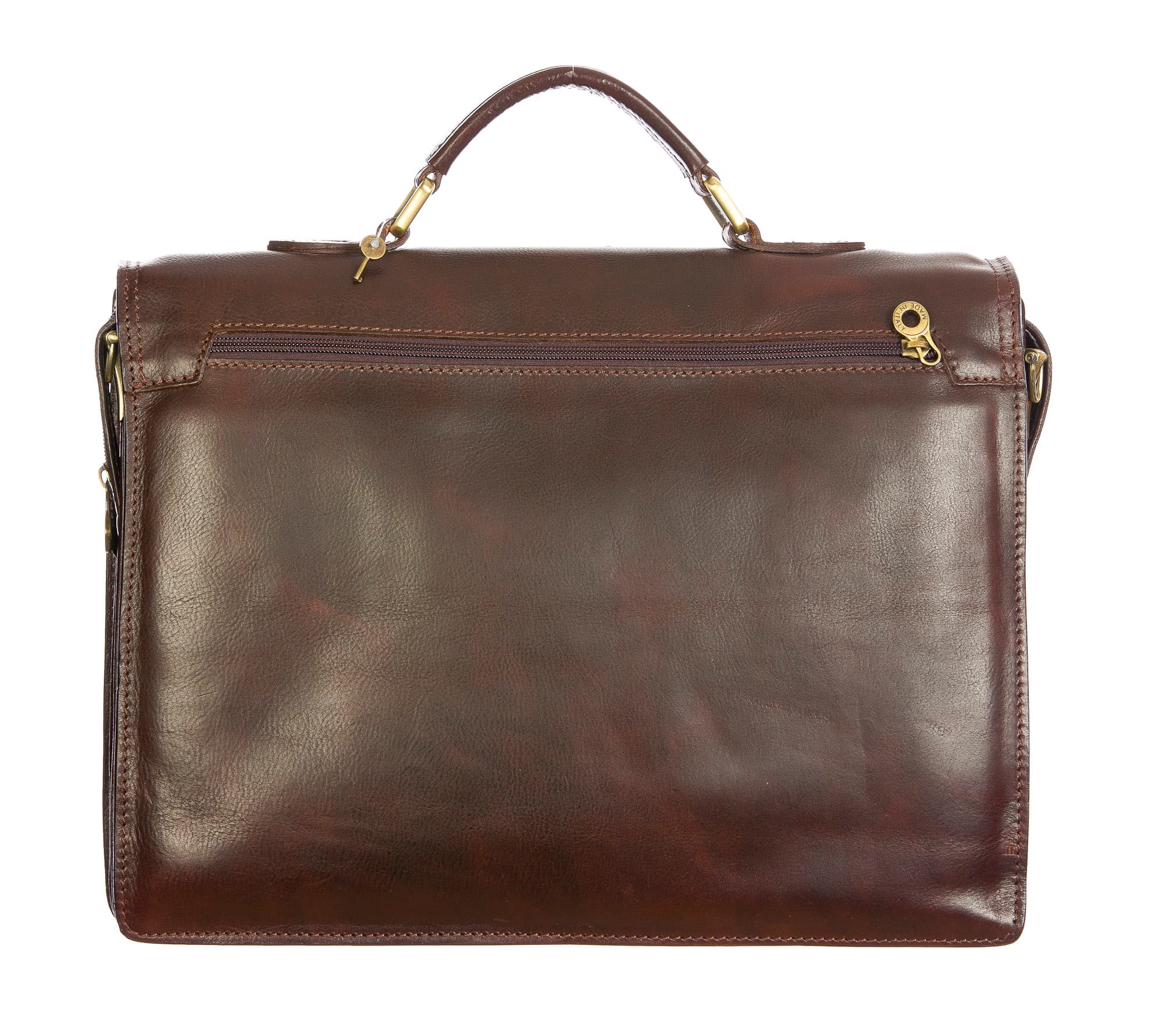 EVASIO : cartella ufficio / borsa lavoro uomo, in cuoio, colore : TESTAMORO, Made in Italy (Borsa)
