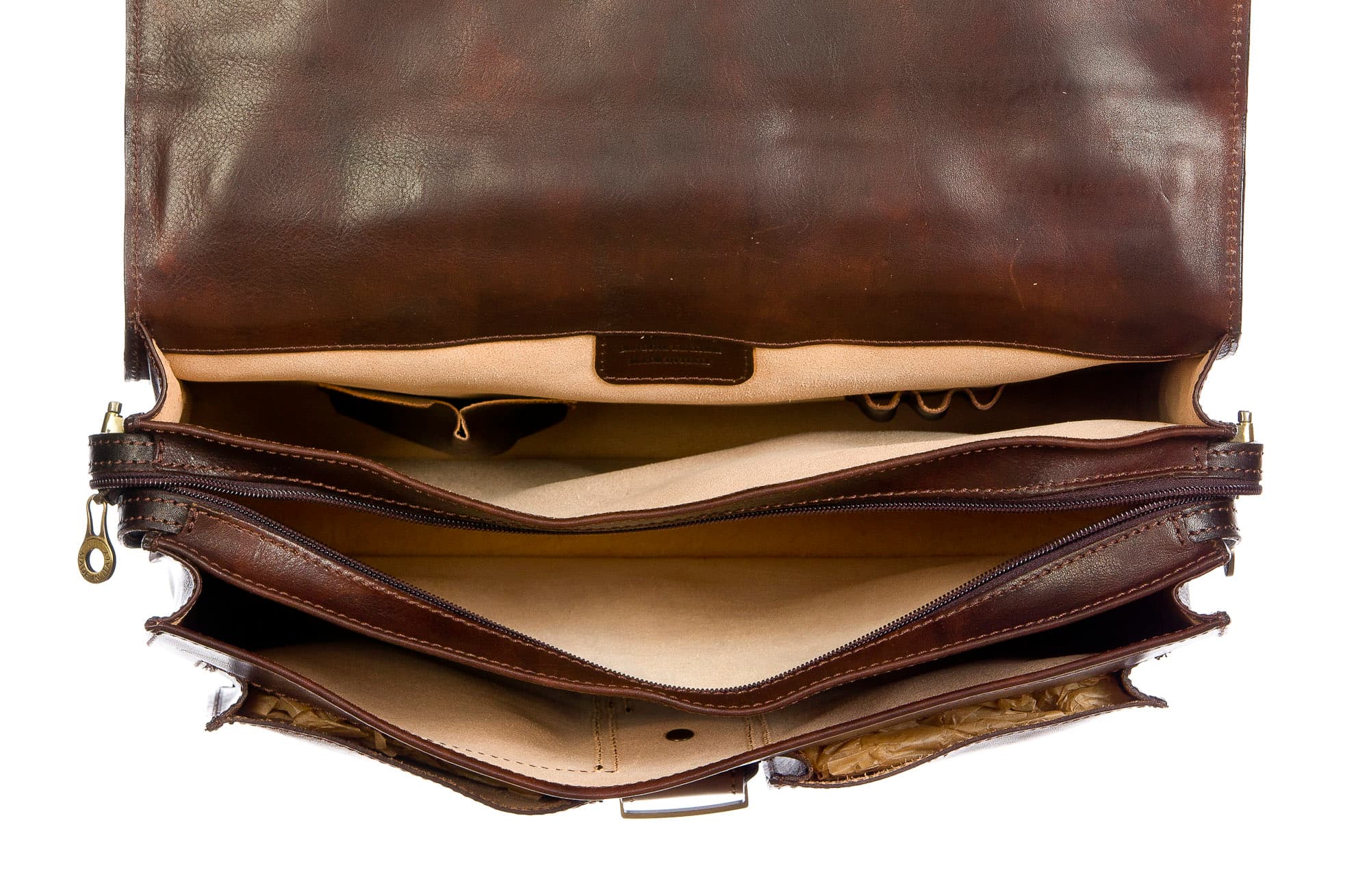 EVASIO : cartella ufficio / borsa lavoro uomo, in cuoio, colore : TESTAMORO, Made in Italy (Borsa)