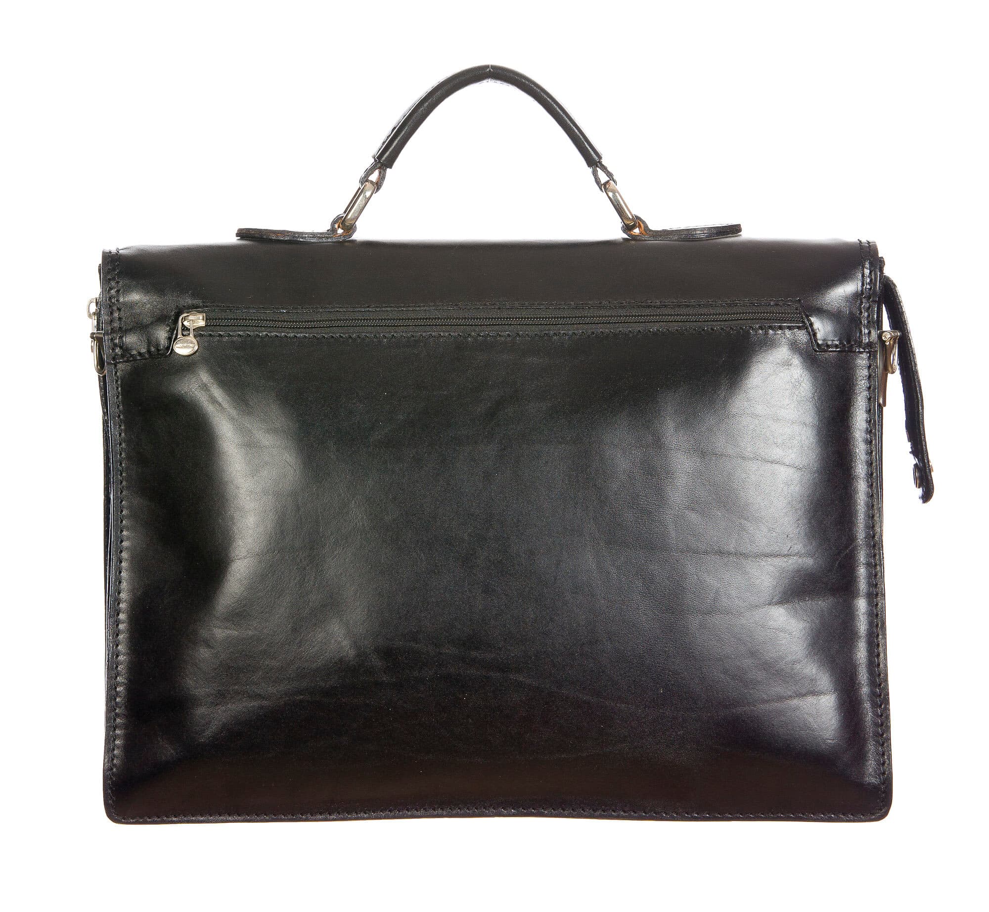 EVASIO : cartella ufficio / borsa lavoro uomo, in cuoio, colore : NERO, Made in Italy (Borsa)