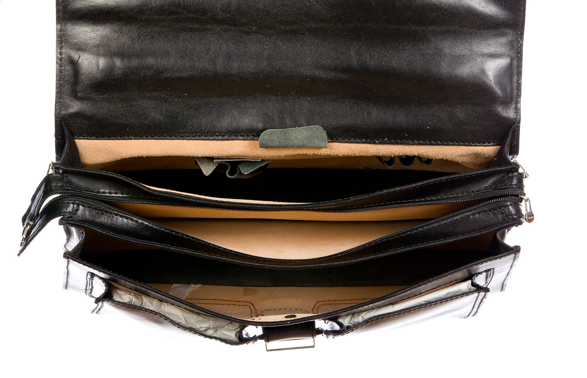 EVASIO : cartella ufficio / borsa lavoro uomo, in cuoio, colore : NERO, Made in Italy (Borsa)