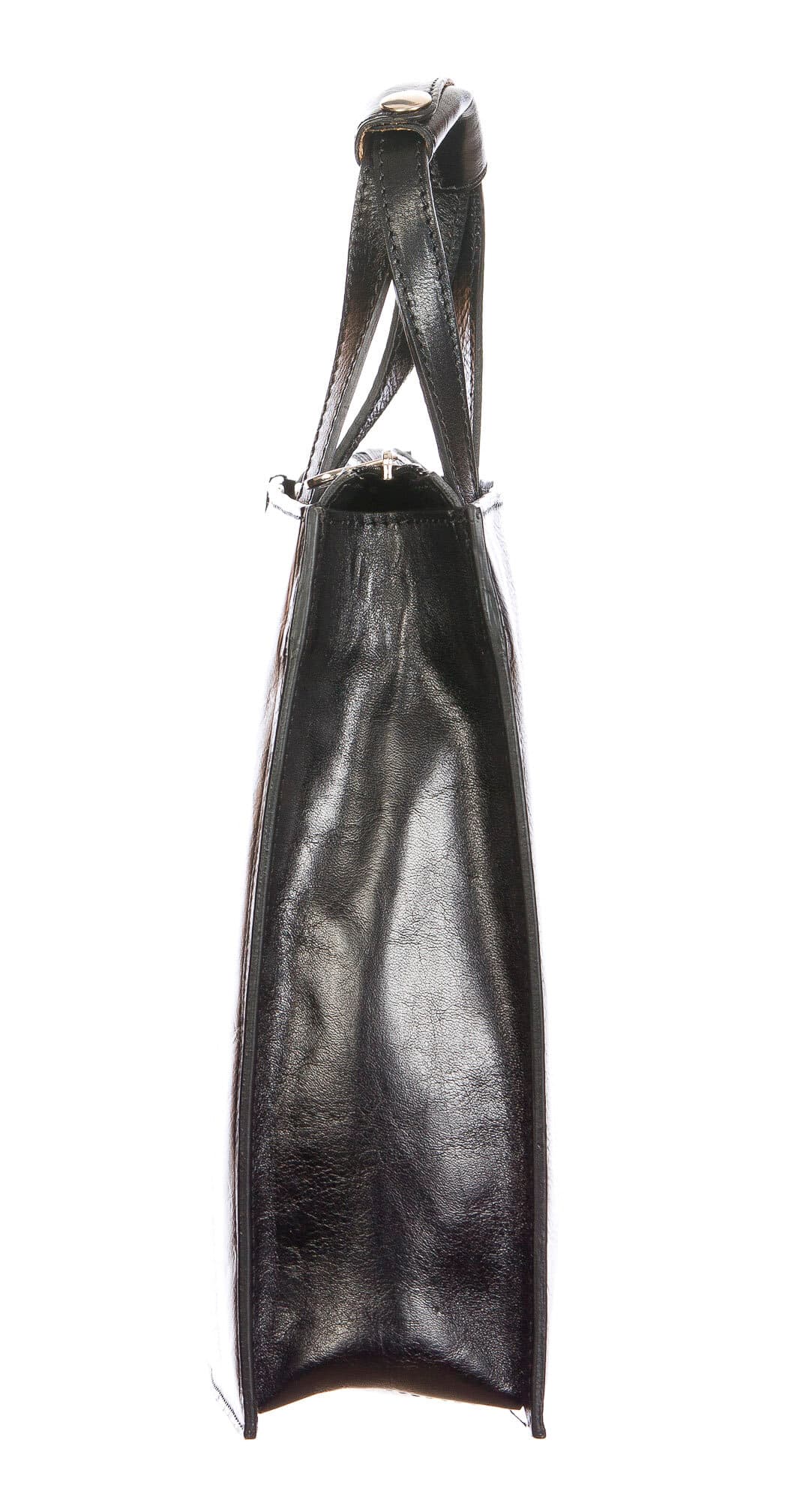 ERMETE : cartella ufficio / borsa lavoro, uomo - donna, in cuoio, colore : NERO, Made in Italy