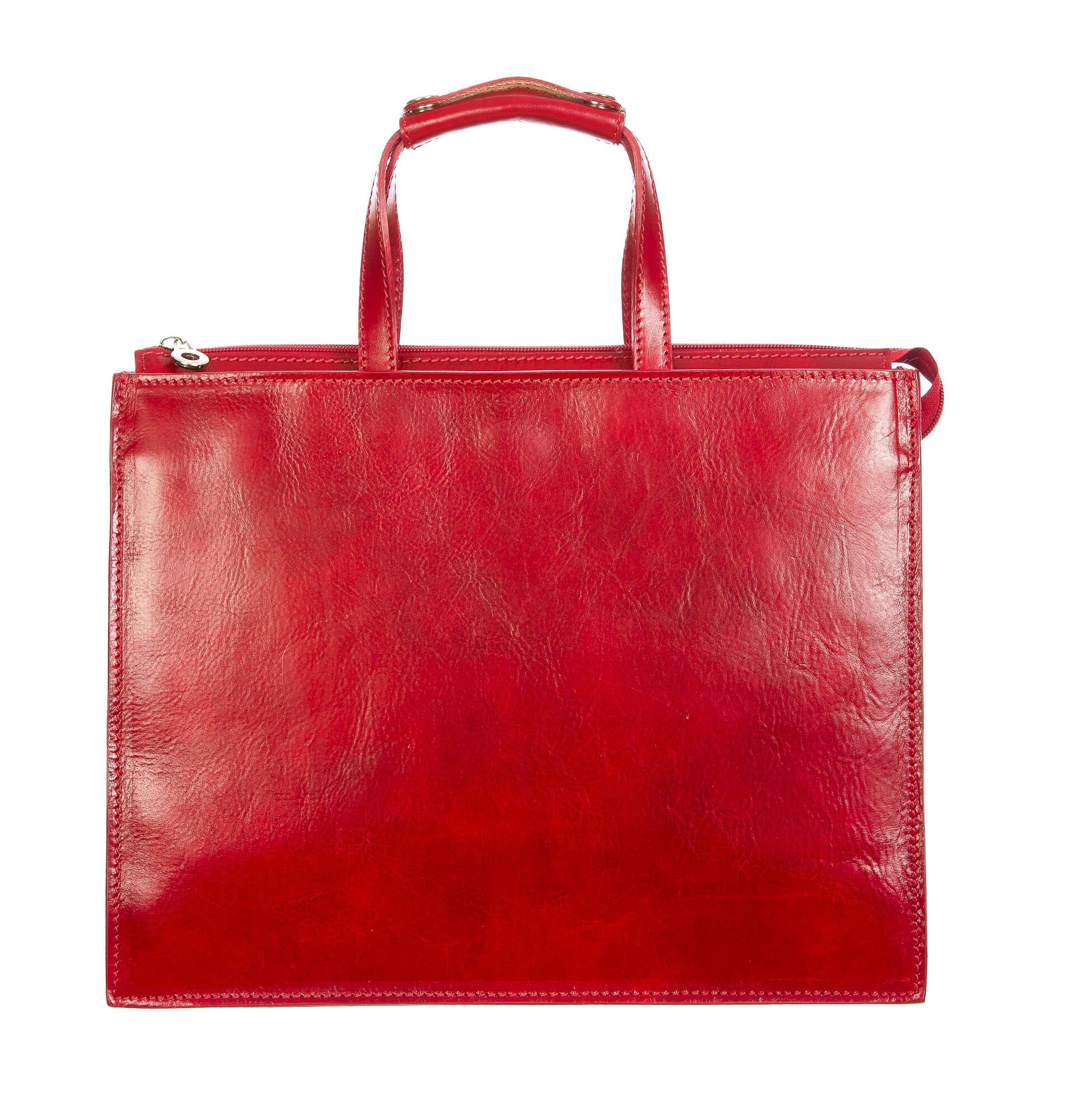 ERMETE : cartella ufficio / borsa lavoro, uomo - donna, in cuoio, colore : ROSSO, Made in Italy (Borsa)