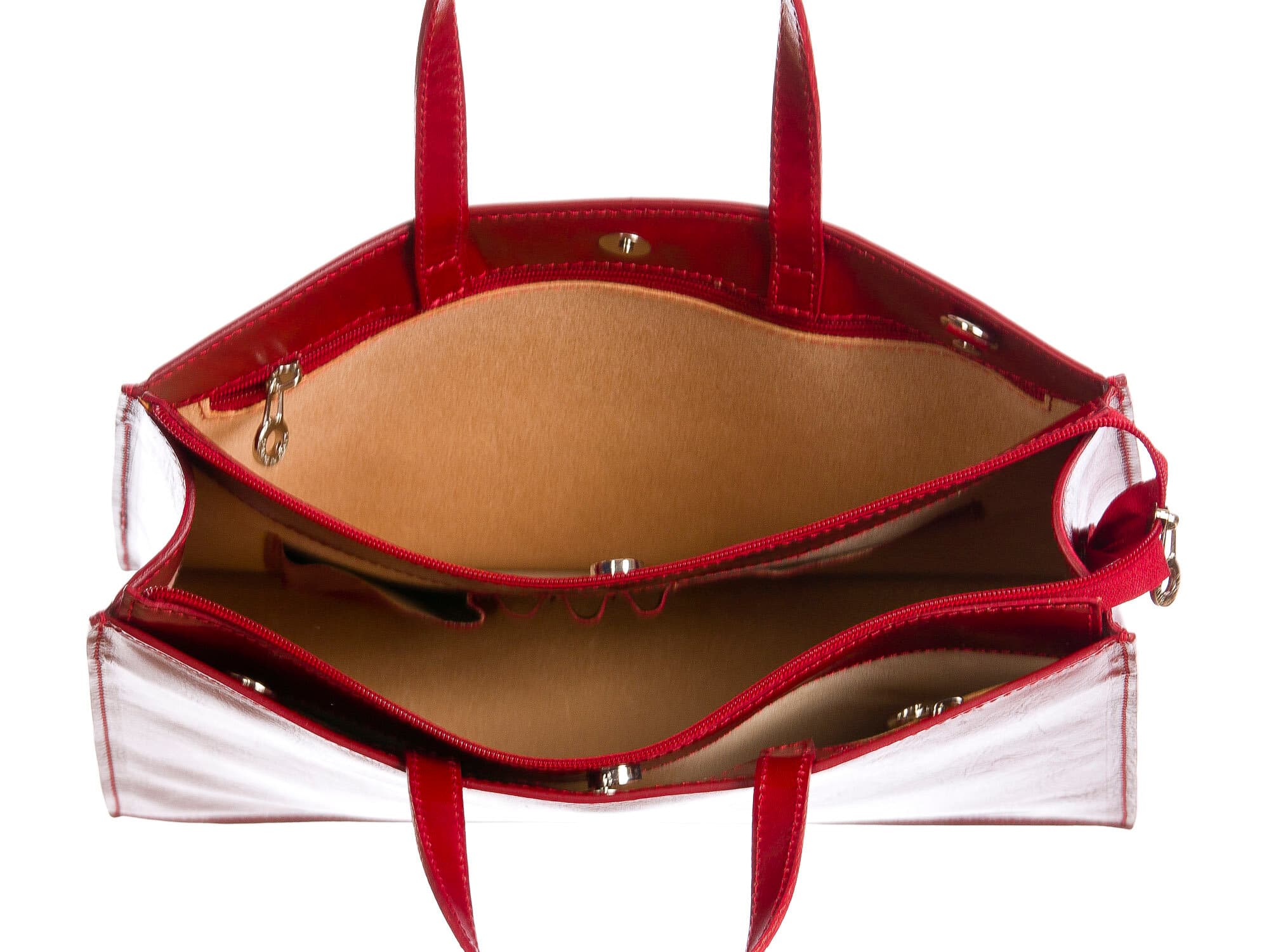 ERMETE : cartella ufficio / borsa lavoro, uomo - donna, in cuoio, colore : ROSSO, Made in Italy (Borsa)