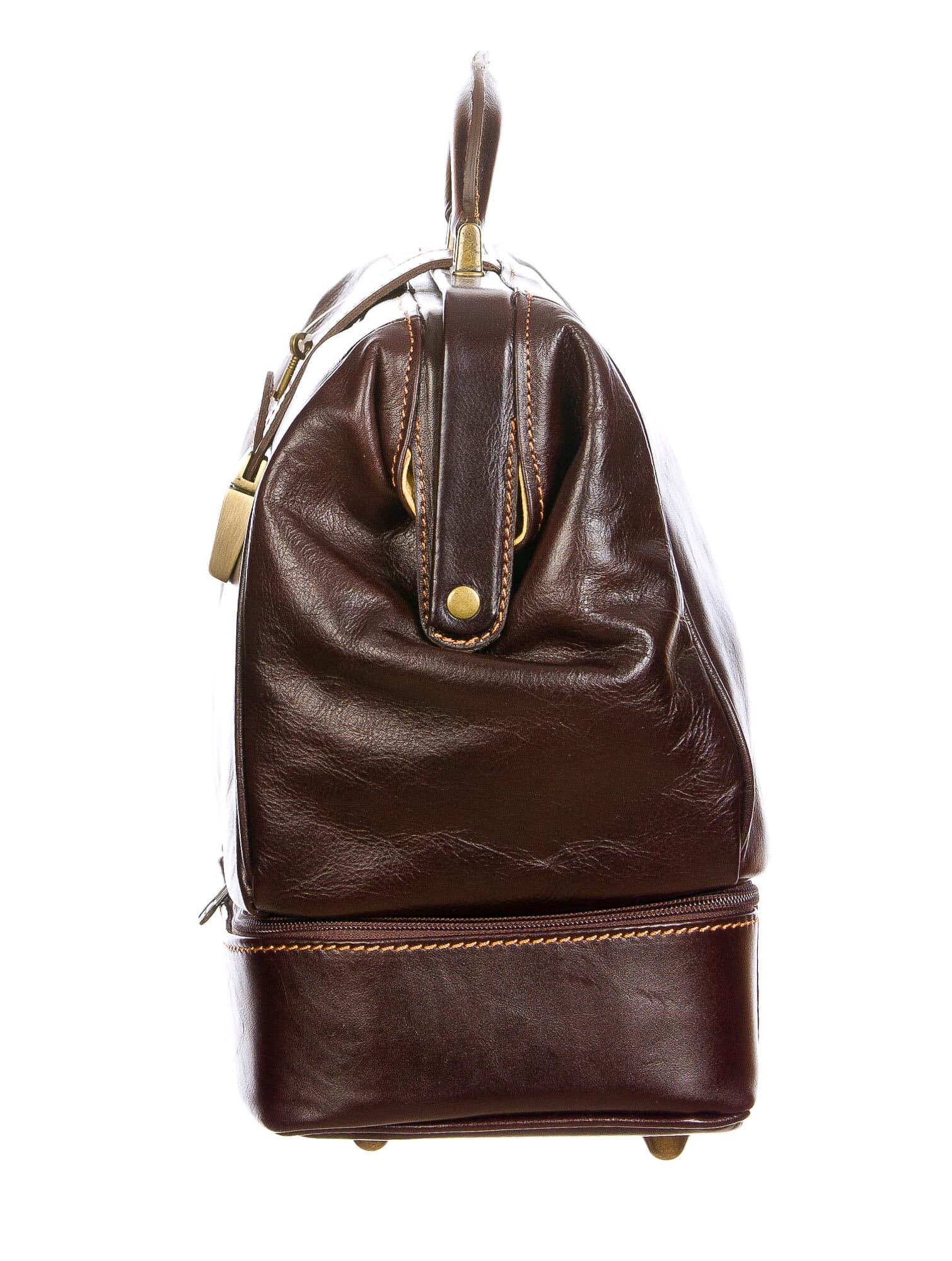 LEONIO : borsa dottore / ventiquattrore, uomo-donna, in cuoio, colore: TESTAMORO, Made in Italy
