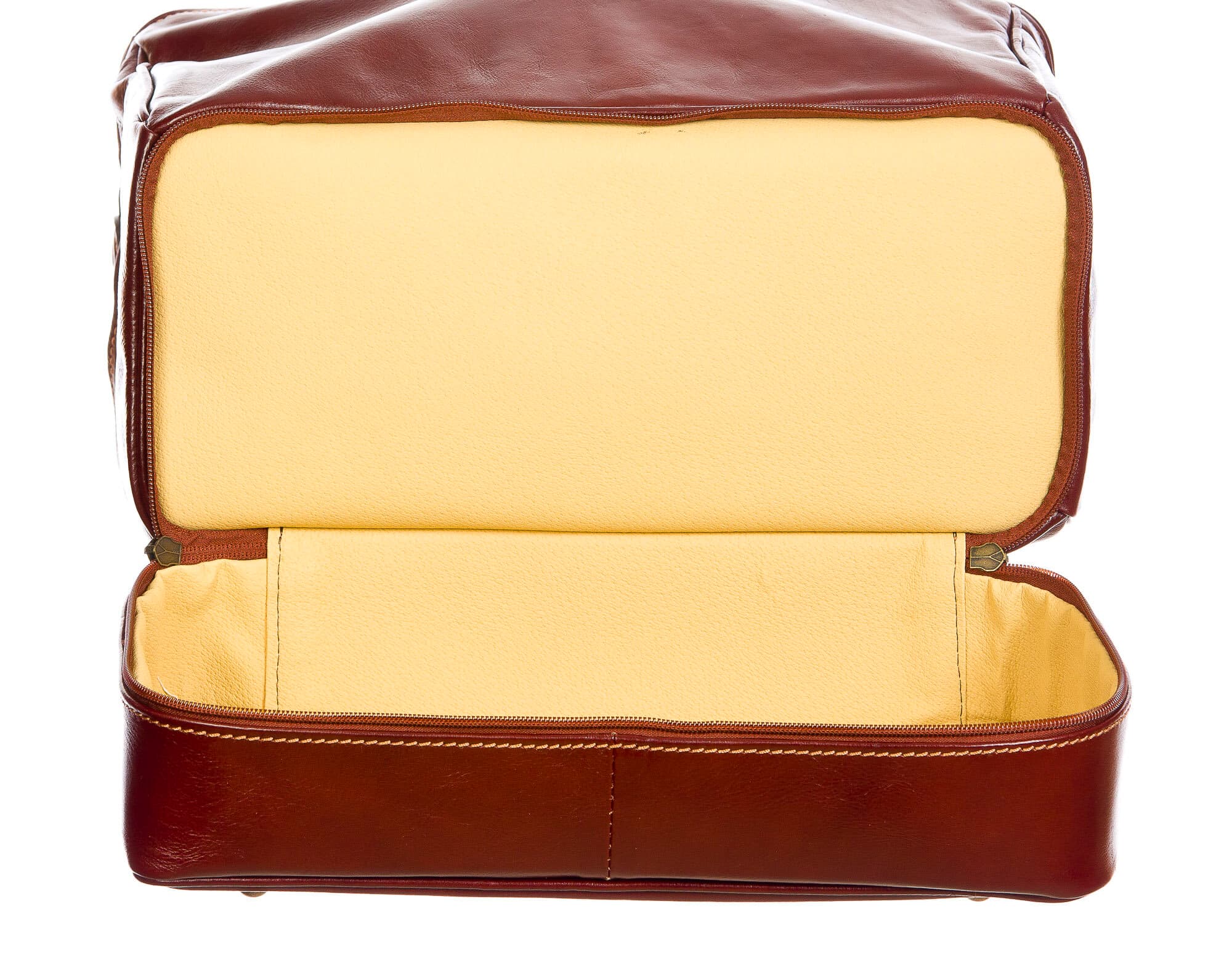 Borsa dottore/ventiquattrore in vera pelle LEONIO, unisex, colore MARRONE, CHIAROSCURO, MADE IN ITALY