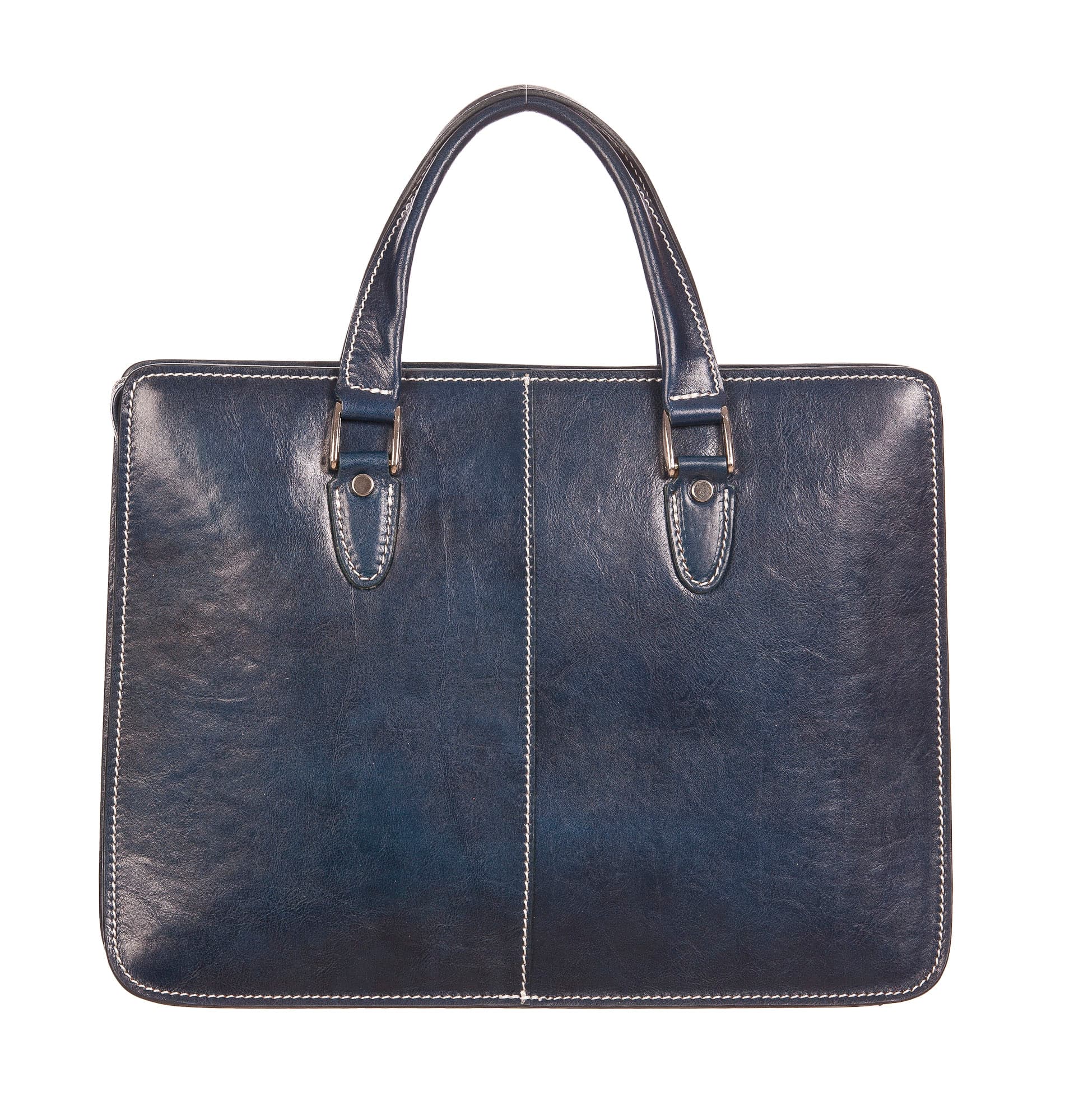 MORENO : cartella ufficio / portadocumenti, uomo - donna, in cuoio, colore : BLU, Made in Italy (Borsa)