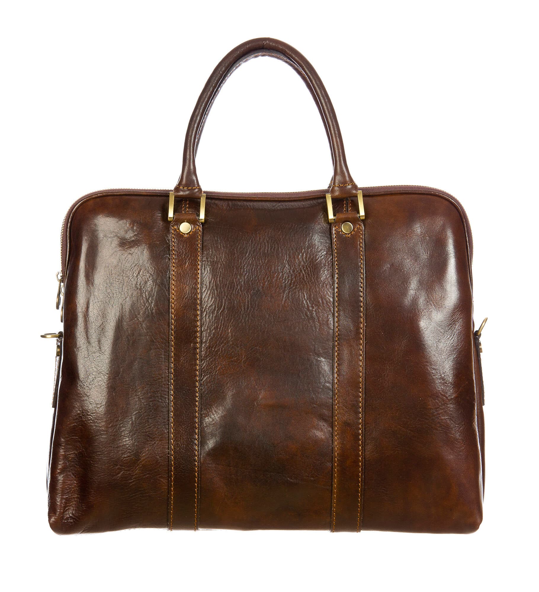 MALCO : cartella ufficio / borsa portacomputer, uomo - donna, in cuoio, colore : TESTAMORO, Made in Italy