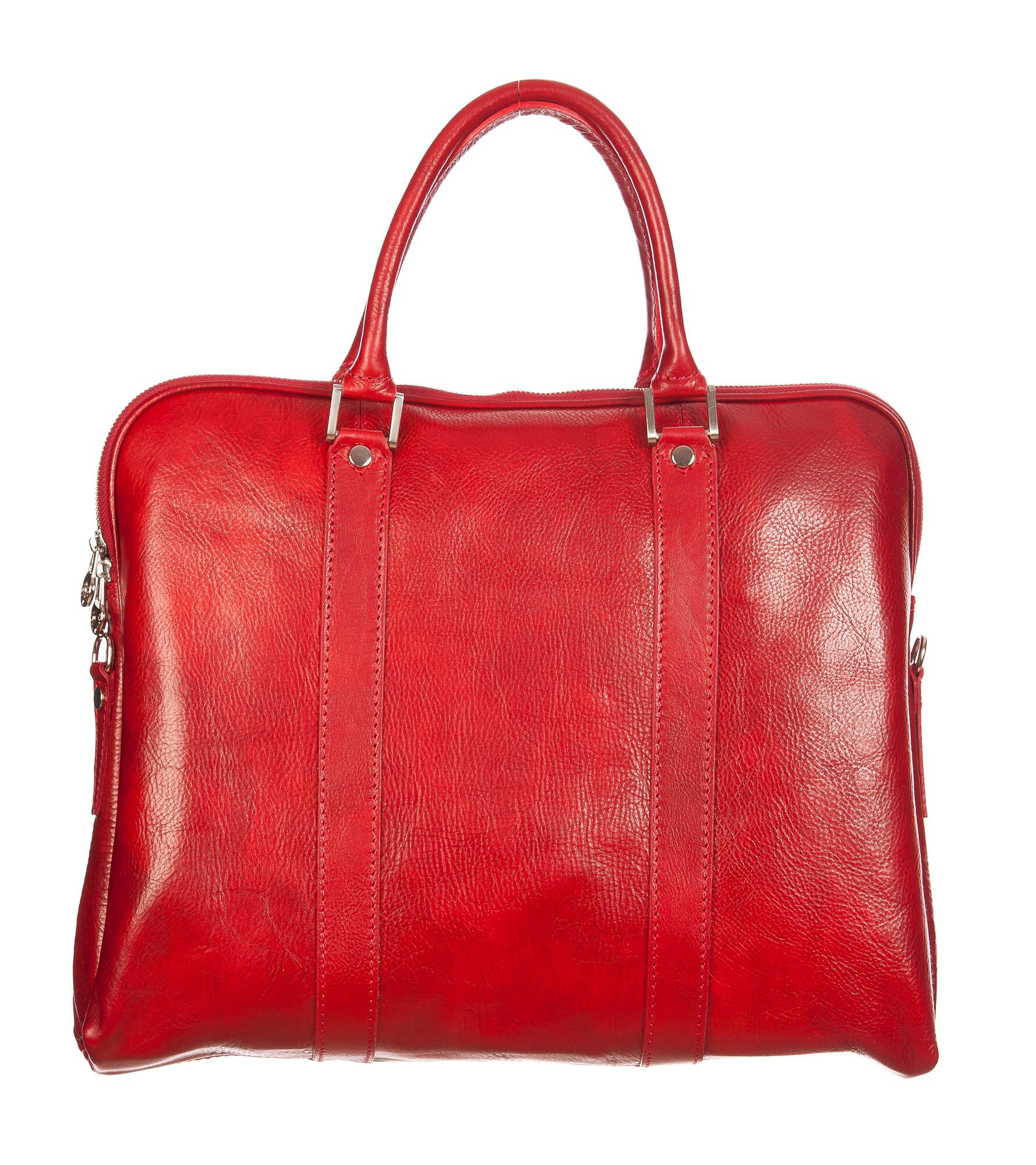 MALCO : cartella ufficio / borsa portacomputer, uomo - donna, in cuoio, colore : ROSSO, Made in Italy