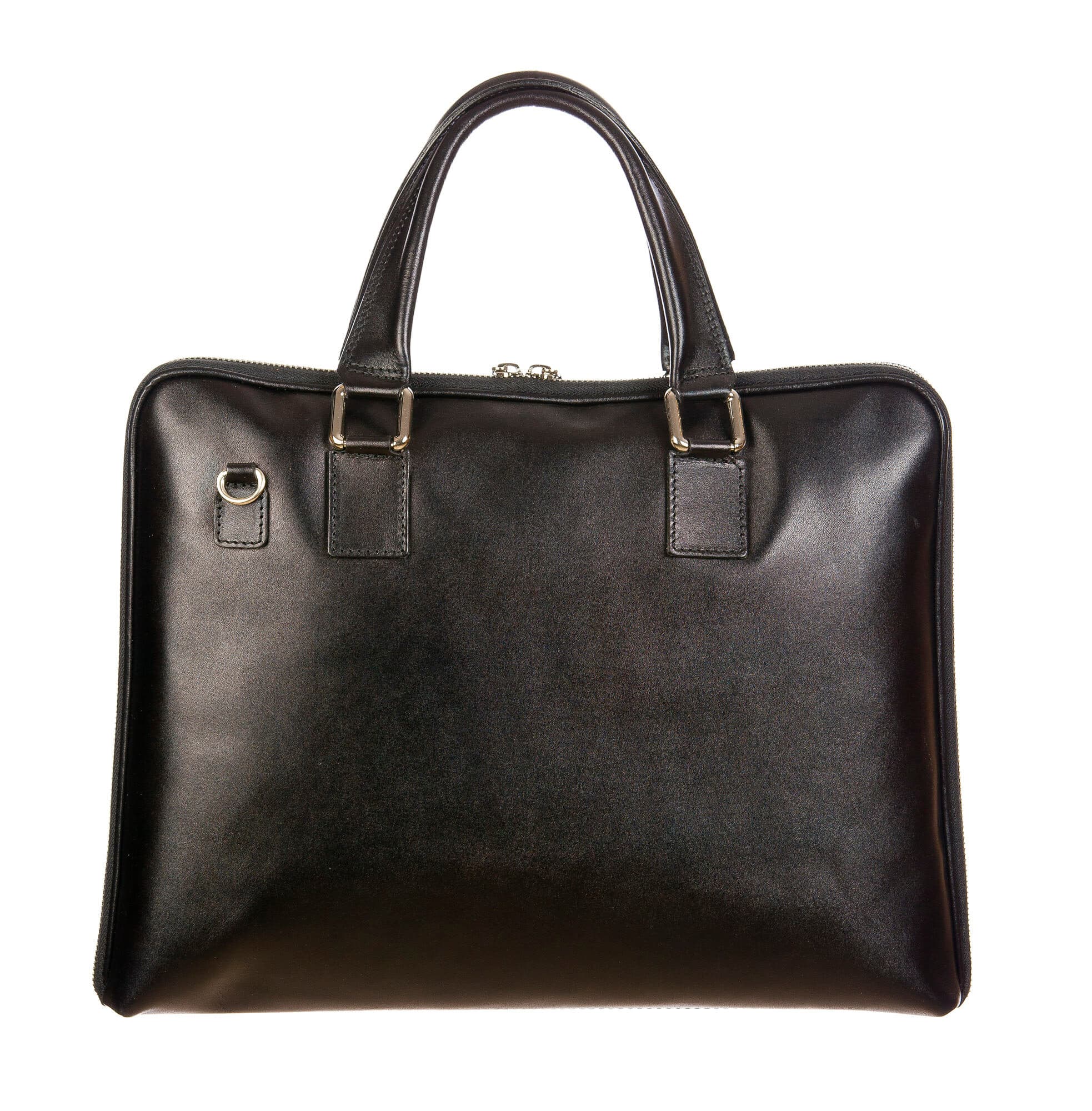 MANUELE : cartella ufficio / portacomputer, uomo - donna, in cuoio, colore :NERO, Made in Italy (Borsa)