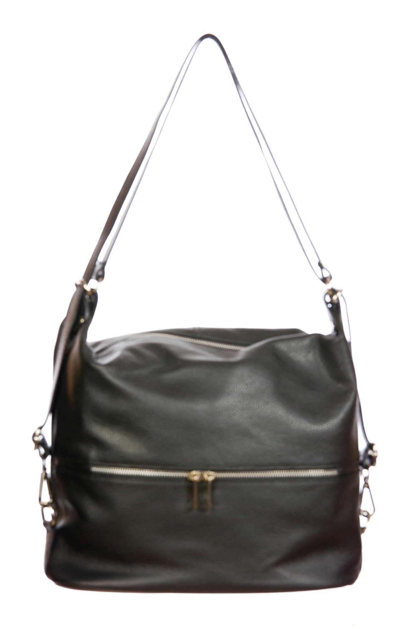 MONTE SIERRA : borsa - zaino, donna, pelle morbida, colore : NERO, Made in Italy