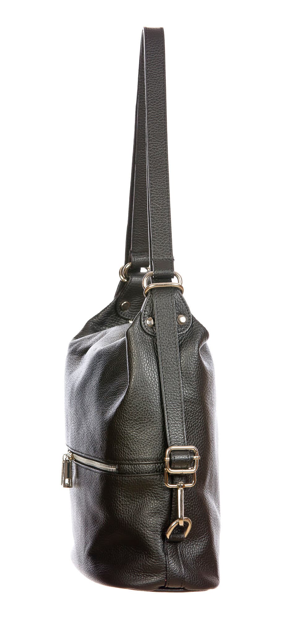 MONTE SIERRA : borsa - zaino, donna, pelle morbida, colore : NERO, Made in Italy